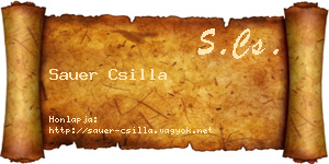 Sauer Csilla névjegykártya